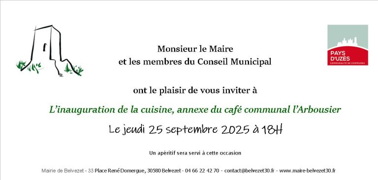 Inauguration de la cuisine de l&rsquo;Arbousier