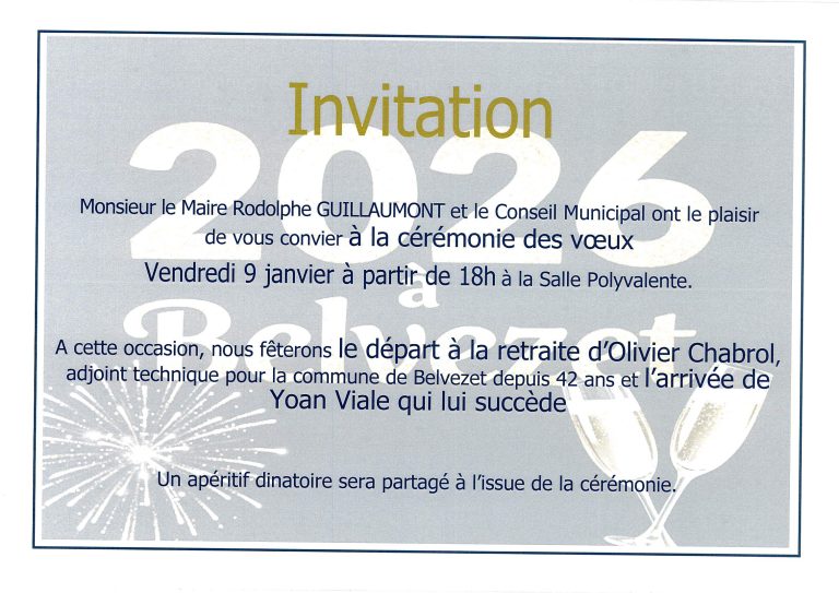 Invitation vœux 2026